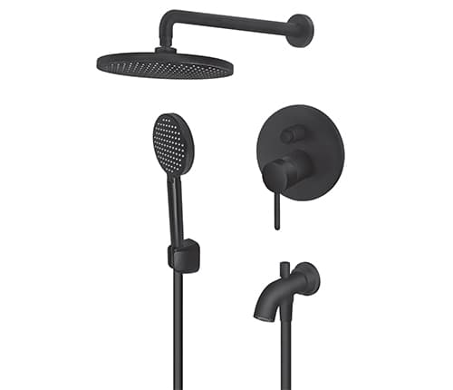 Uzidna baterija za tuš kadu sa uzidnim i ručnim tušem